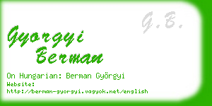 gyorgyi berman business card